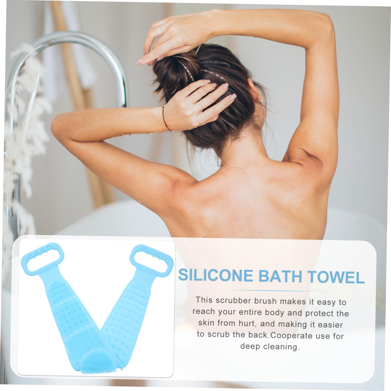 Beavorty 2 Pezzi Spazzola Da Bagno In Silicone Esfoliante Scrubber Uomini Bagno Scrubber Per Il Corpo Corpo In Silicone Luffa Spazzola Per La Schiena In Silicone Asciugamano Da