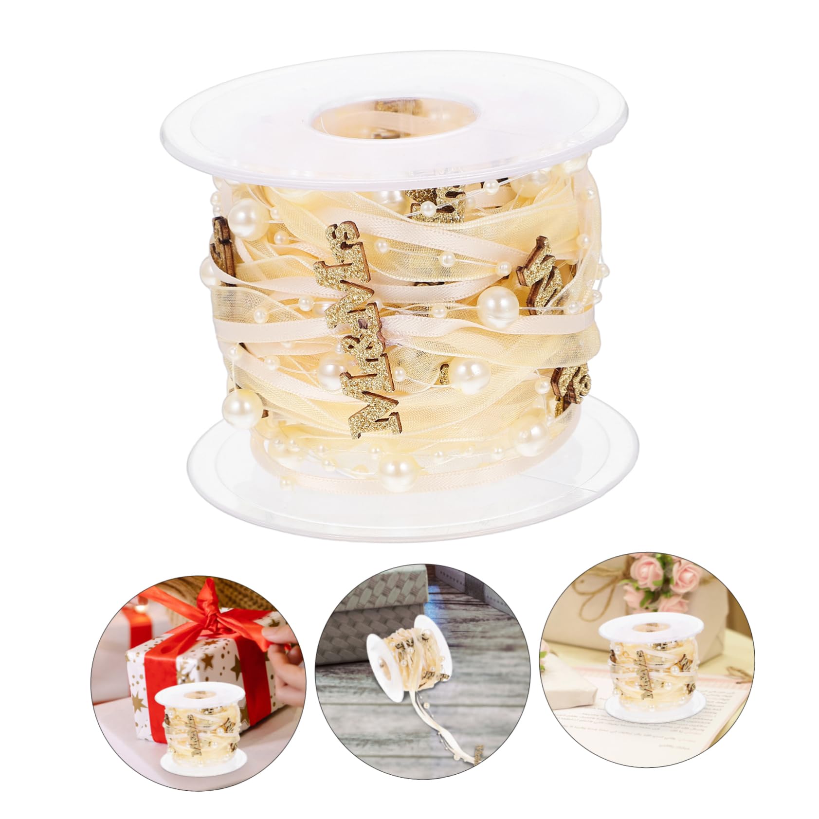 OSALADI 3 Rollen Hochzeitsdekorationsband Wickelband Dekorativ Dusche Bogen Satinbänder Wünschen Herstellung Hochzeitsdekor Burgund Hochzeitsdekorationen Bänder Party Groß Golden Polyester