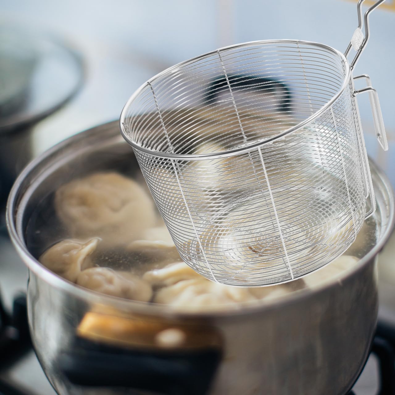 SHERCHPRY Colapasta Caldo Cesto Appeso Per Pentole Calde Scolapasta Da Cucina Per La Pasta in Acciaio Inox Ragno in Rete Da Cucina Acciaio Inossidabile Cibo Tagliatelle Sottili