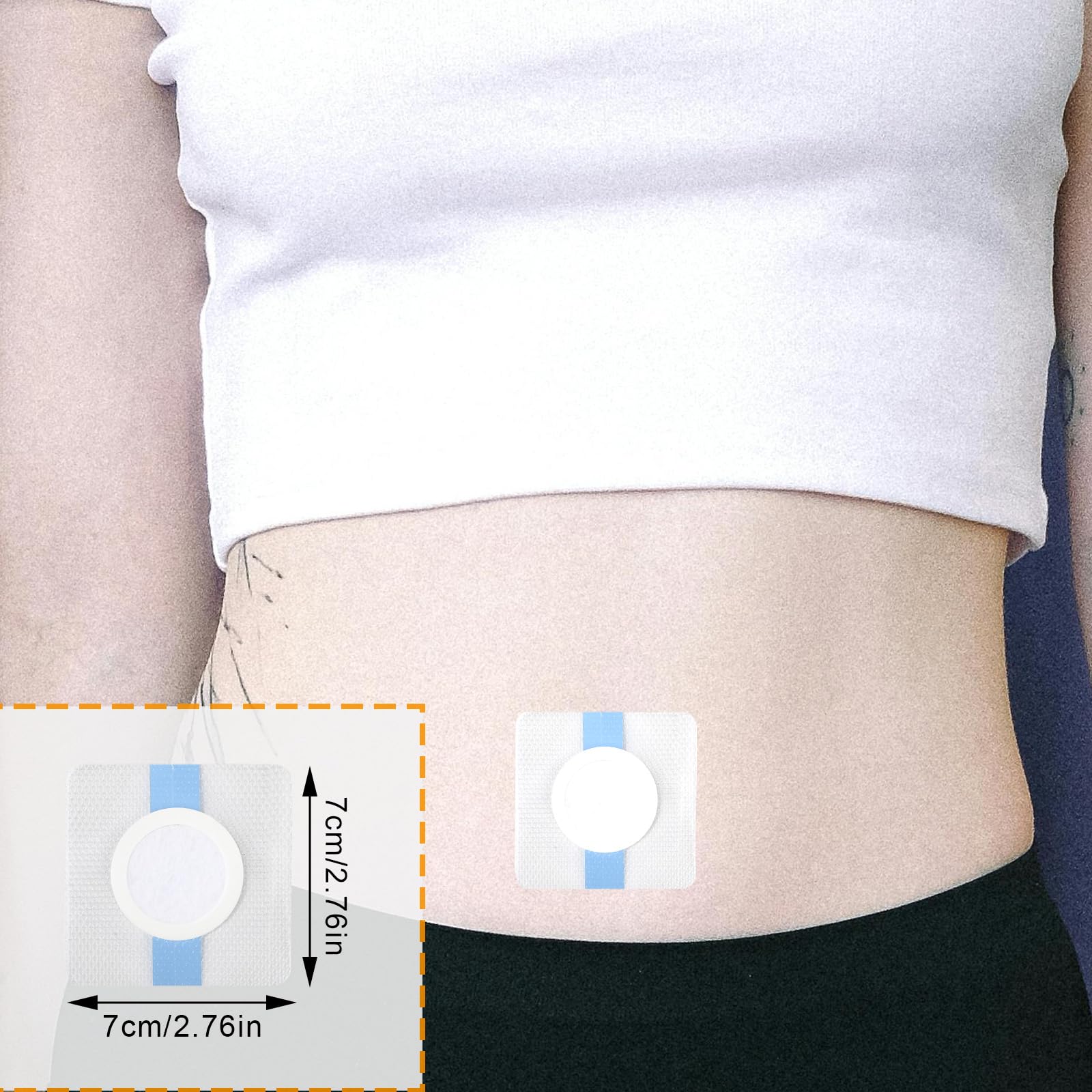 50pcs Castor Oil Pack Wrap Pad for Belly Button, Highly Absorbent Small Castor Oil Belly Button Patches Disposable Gel Self-Adhesive Organic Cover Compress Patch(Oil Not Included)