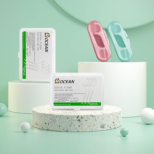 Miniatura 5 de AOCEAN Púas de hilo dental  Hilo de viaje con palillos de dientes  Hilo dental profesional con 2 cajas y 2 estuches  Ideal para hoteles familiares y