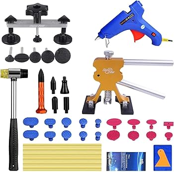Paintless Dent Removal Kit PDR Tools Paintless Dent Repair Tools Kit Slide Hammer Bridge Pulling Glue Gun D Saca Golpes Para Carros