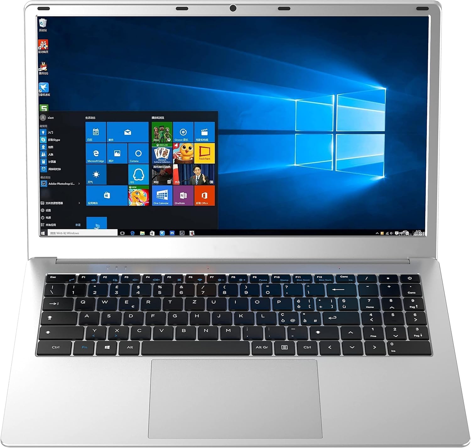 Quad PC Portable 15.6" FullHD (N3450 4x2.2 GHz, RAM 8Go, 256Go SSD, WLAN, Bluetooth, Windows 11 Pro) Clavier AZERTY Français #6839