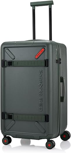 Samsonite Red TOIIS XP Expandable 43.5 Cms Polycarbonate Hard Sided 8 Wheel Spinner Trunk Luggage/Suitcase/Trolley Bag (Ol...