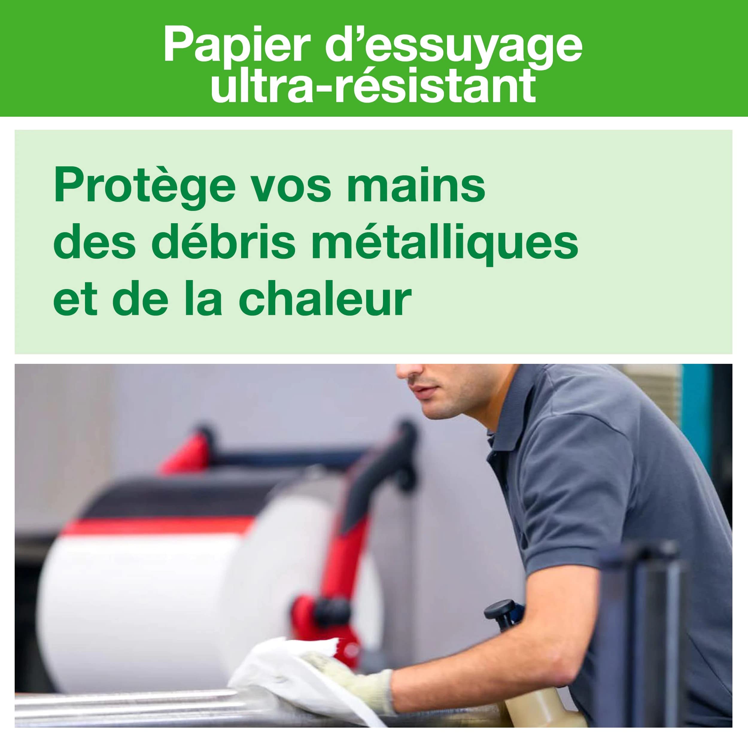 Tork Papier d'Essuyage industriel ultra-résistant bleu W1, ultra-absorbant, 1 x 750 feuilles, 130080