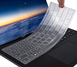 CaseBuy Clear Ultra Thin Keyboard Cover for 2022-2019 Surface Laptop 5 4 3 13.5" & 15" Touchscreen Laptop, Surface Laptop Keyboard Protector Skin -TPU