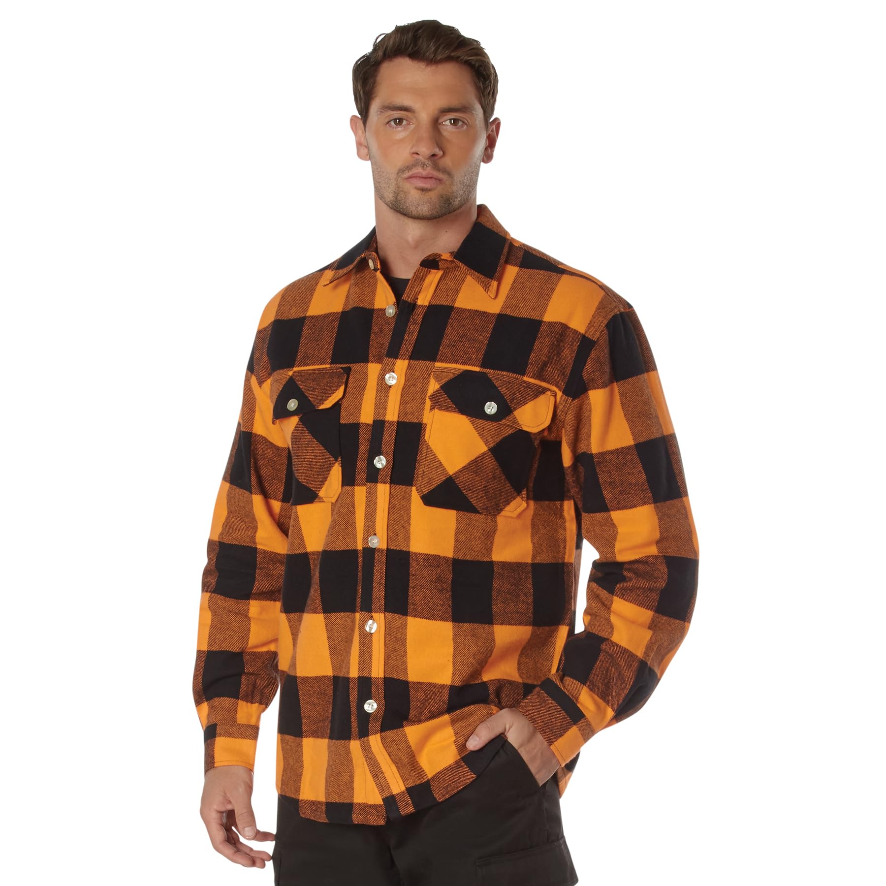 ROTHCO Herren Button-down Extra schweres Buffalo Plaid Flanellhemd (1er Pack)