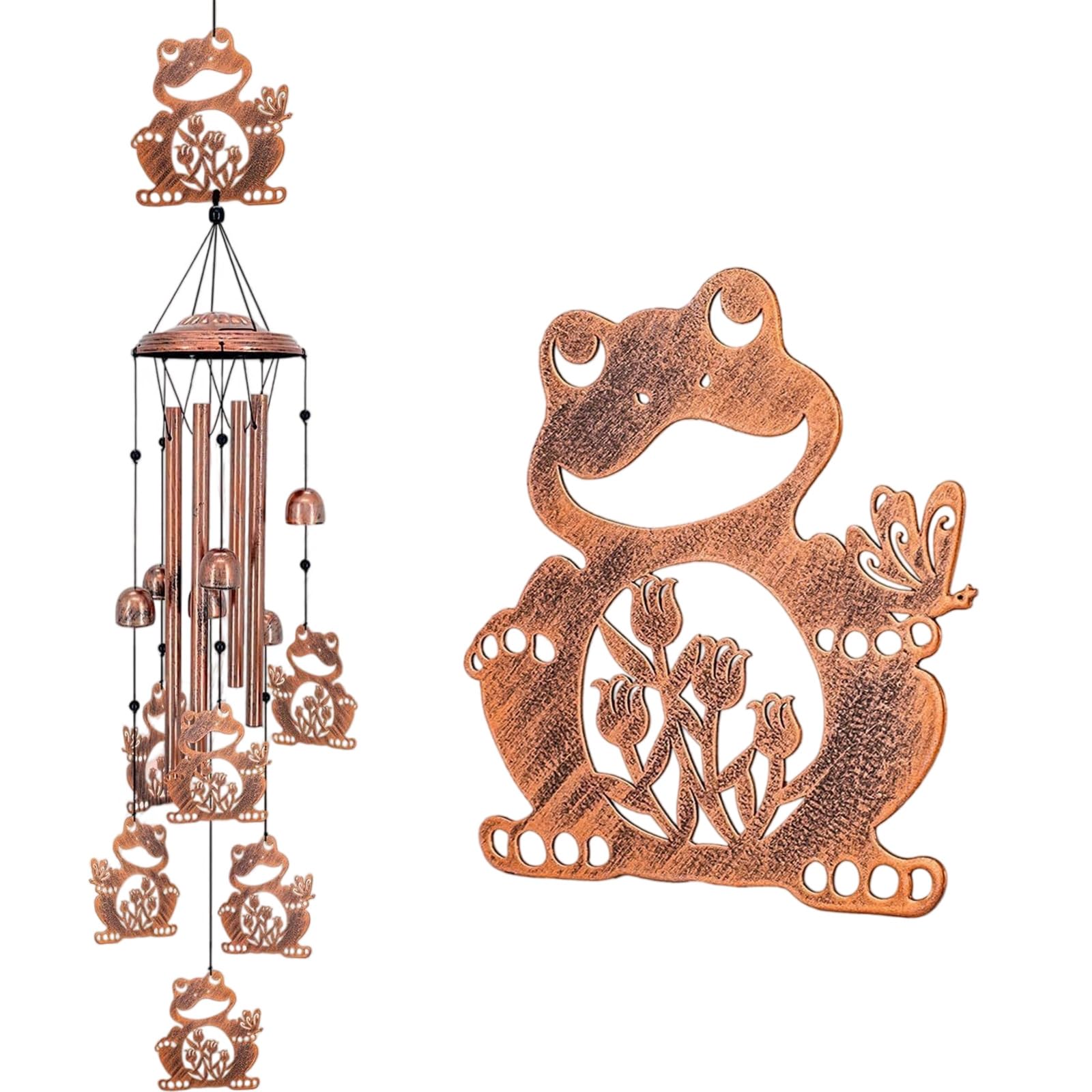 Decoration Animal Wind Sound Butterfly Hanging Easy Hanging Metal Decoration Easy Installation Solar Wind Chimes for Outside