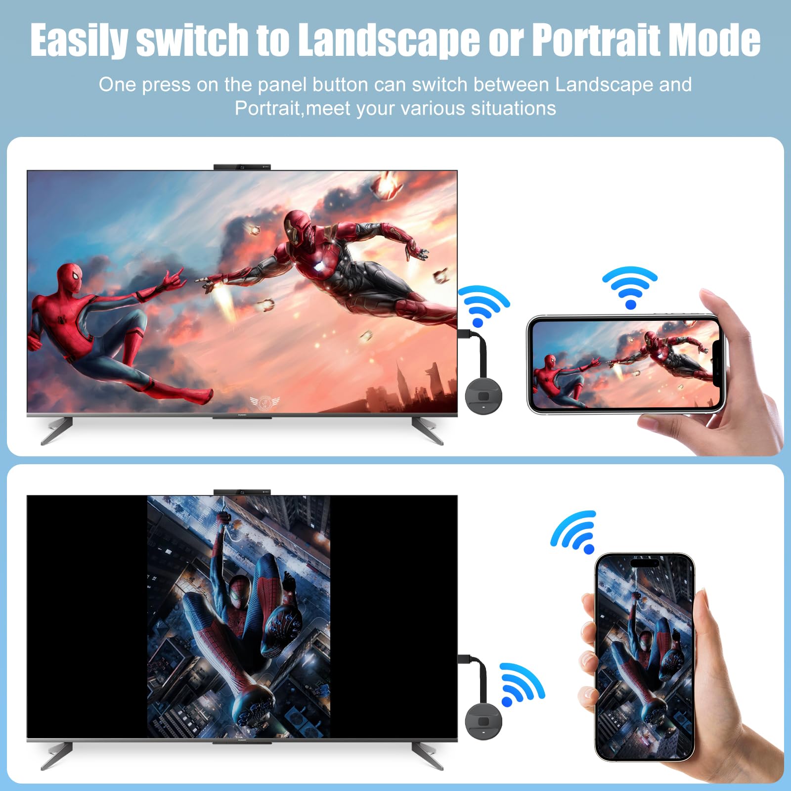 4K Wireless Display Dongle, bezprzewodowy Smart Media Player Streaming