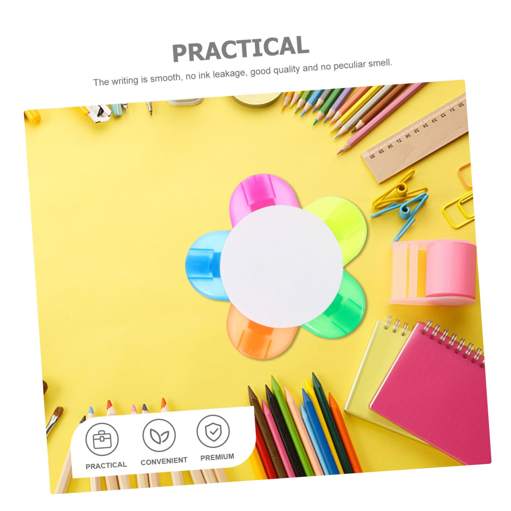 10 Stück Teiliges Petal-form Textmarker Fluoreszierende Marker mit Hoher Leuchtkraft Kompakte für Notizen Buchlesen DIY Basteln Planer und Scrapbooking
