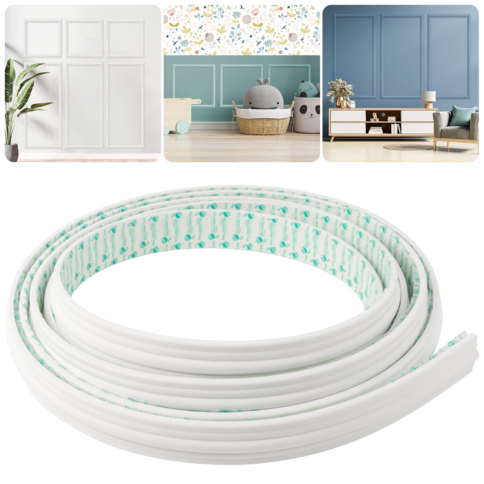 Moldura de pared para despegar y pegar de EVA autoadhesiva 5m x 3.8cm