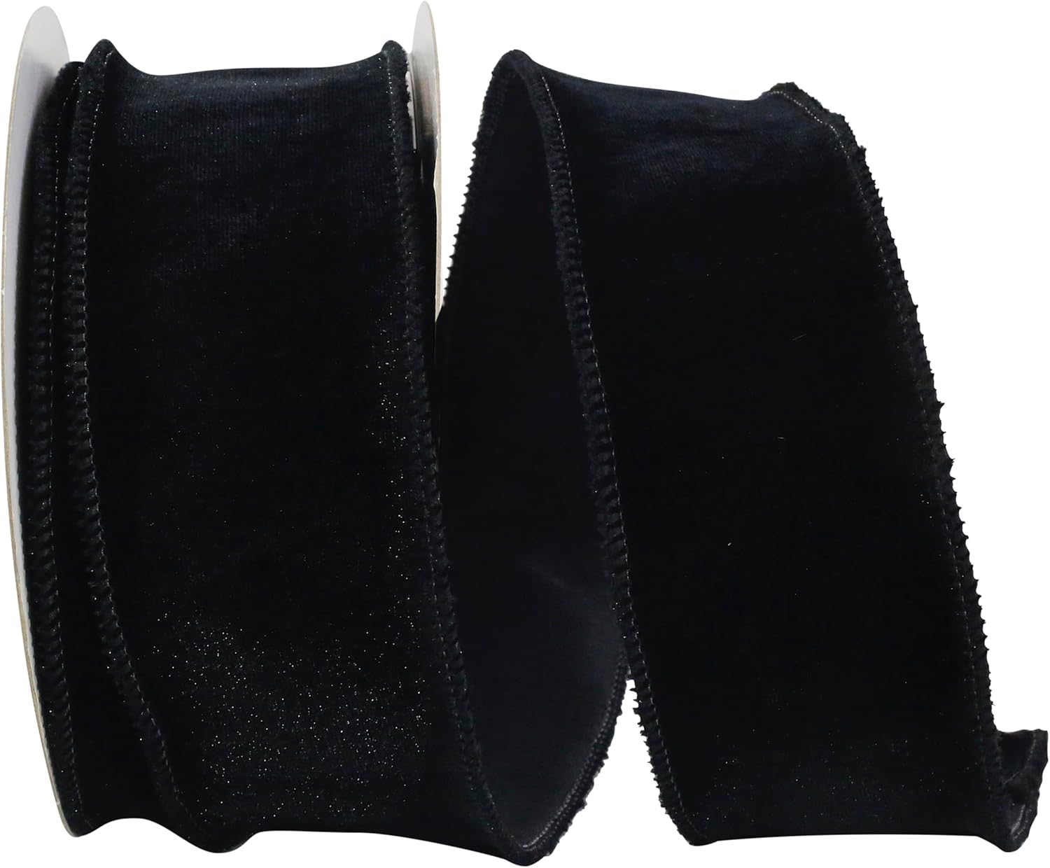 Reliant Ribbon 93347W-916-10F Plush Velvet With Dupioni Backing Wired Edge Ribbon, 4 Inch X 10 Yards, Teal