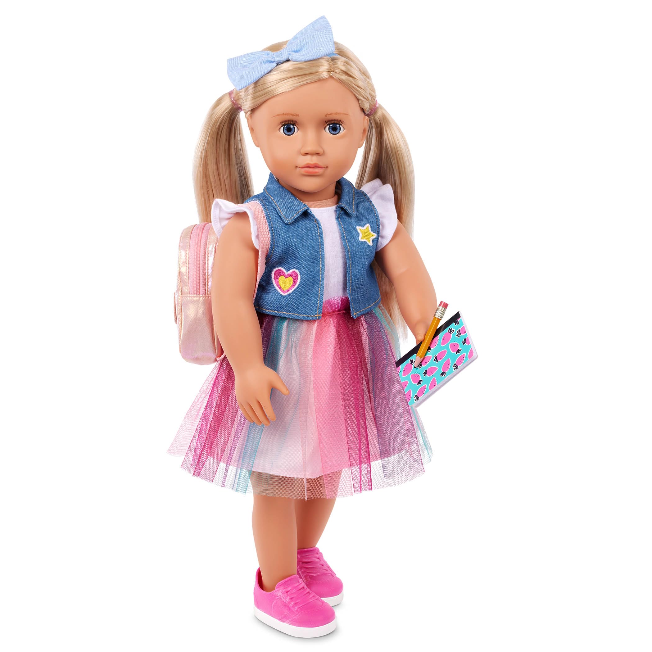 Evie Activity Elementary School Doll with Backpack and Accessories