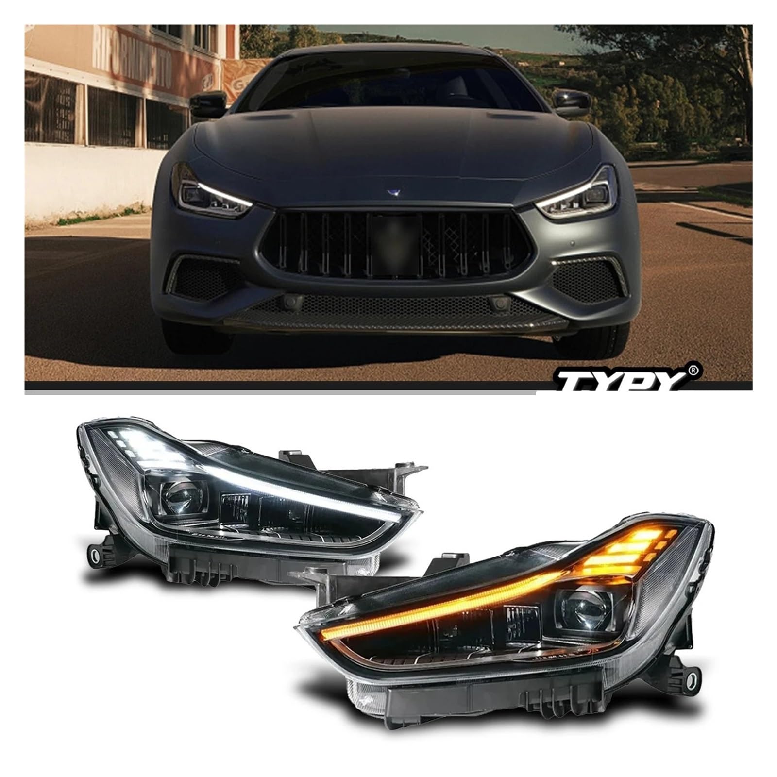 マセラティ　ギブリ　左ヘッドライト MASERATI マセラティ ギブリ用 後期タイプ LED ヘッドライト