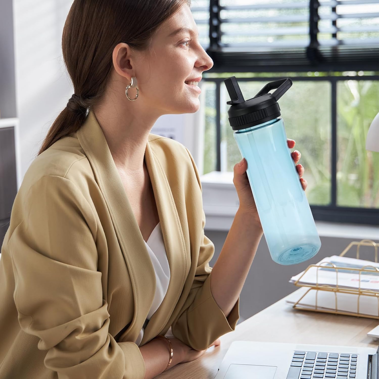 Straw Lid Compatible With Contigo 24 OZ 32 OZ, Replacement Lid Compatible With Contigo Water Bottle, Used In Ashland And Jackson And Cortland Series And 2.0 Series - Image 7