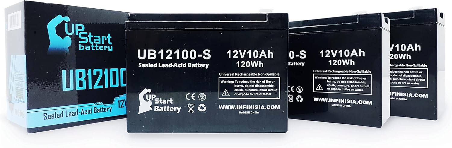 3 Pack 12V 10Ah Replacement for Schwinn S500 Battery - 36V 10AH UB12100-S Battery for Schwinn Stealth 1000, ST1000, S350, S400, S600, S180 SLA Sealed Lead Acid AGM