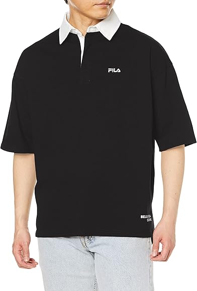 Amazon | [フィラ] Tシャツ 半袖 メンズ レディース 綿 ラガーシャツ ポロシャツ 半袖Tシャツ ブランド トップス カジュアル シンプル  クルーネック カットソー ゆったり 無地 WEB限定 別注 FH8024 | ポロシャツ 通販