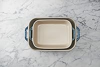 Vista 5 de Staub Ceramic Rectangular Baking Dish Set, Casserole Dish, 2-Piece, Rustic Turquoise