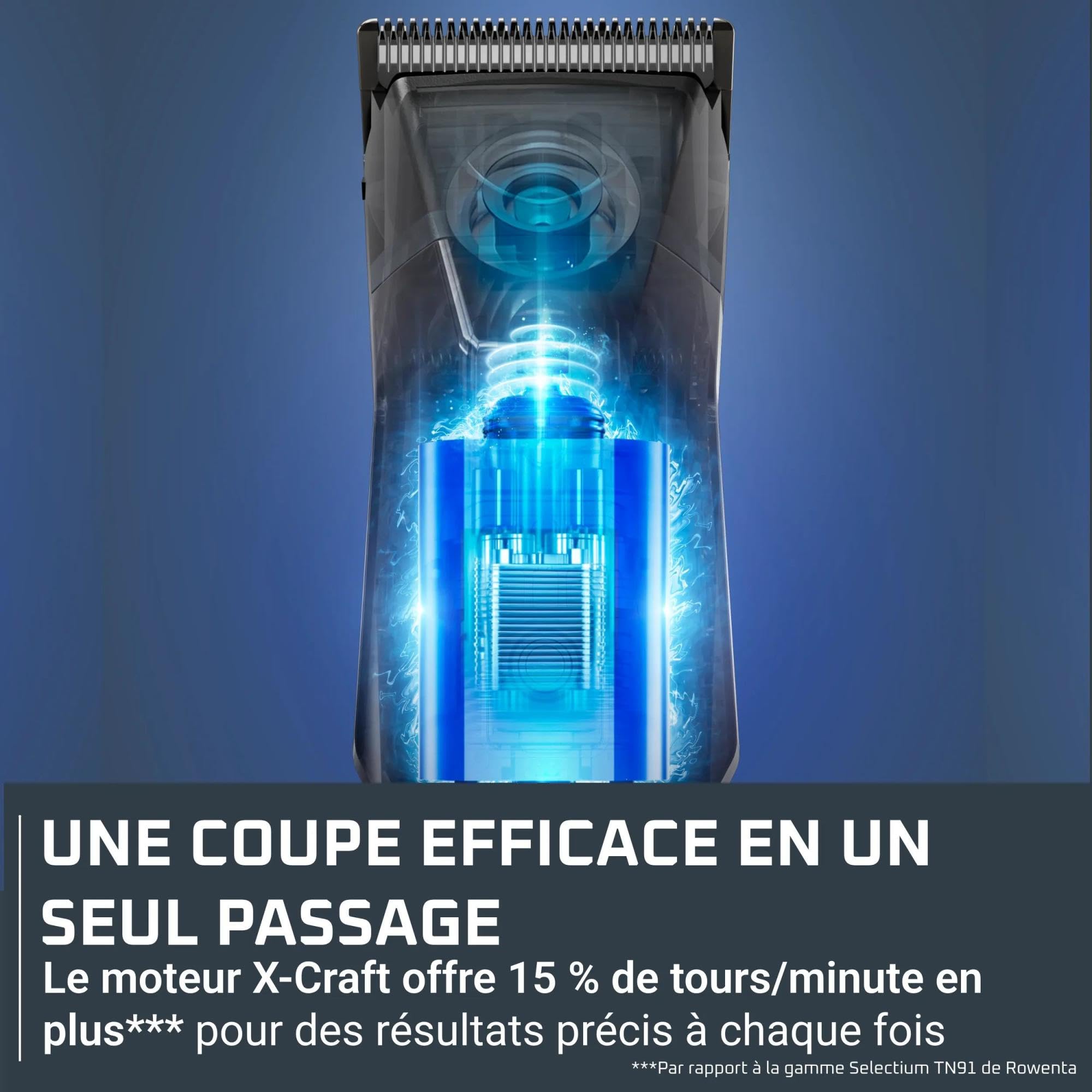 Rowenta X-Series 700, Tondeuse multifonction 11-en-1 TN9610 | Lames en acier inoxydable haute teneur en carbone auto-affûtantes, Étanche, Prise en main ergonomique, Couleur: Noir