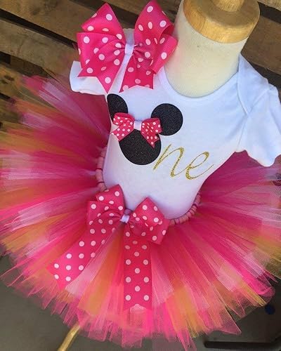 My first birthday minnie mouse outfit Clearance