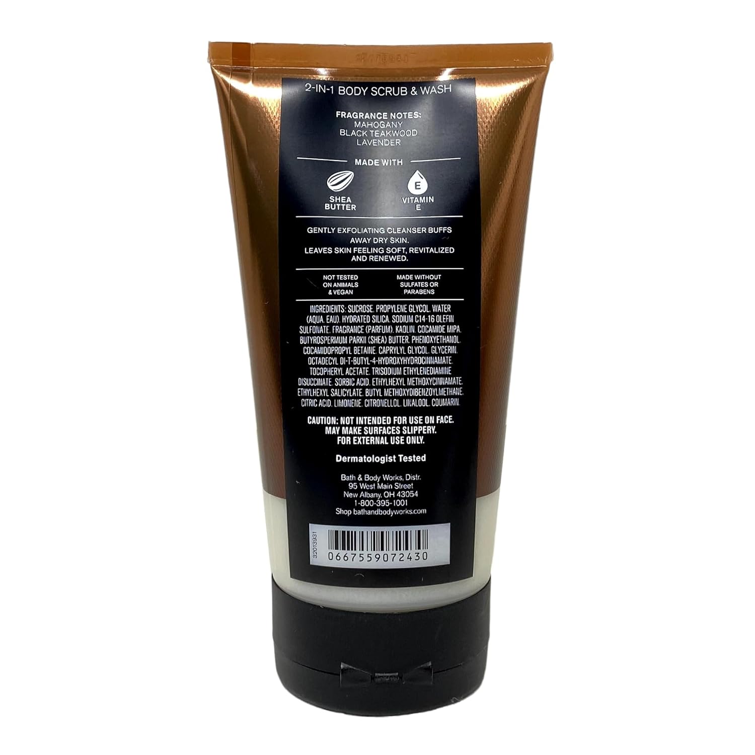 Bath & Body Works Men's Collection Mahogany Teakwood 3 Piece Bundle - Face & Body Wash - 2-in-1 Body Scrub & Wash and Body Spray - with a Cabin Spice Bar Soap - Full Size