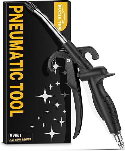 Pistola de soplado de aire de alta potencia con protector de goma, boquilla de aire industrial para el hogar, pistola de ángulo Ben Jet Boquilla,