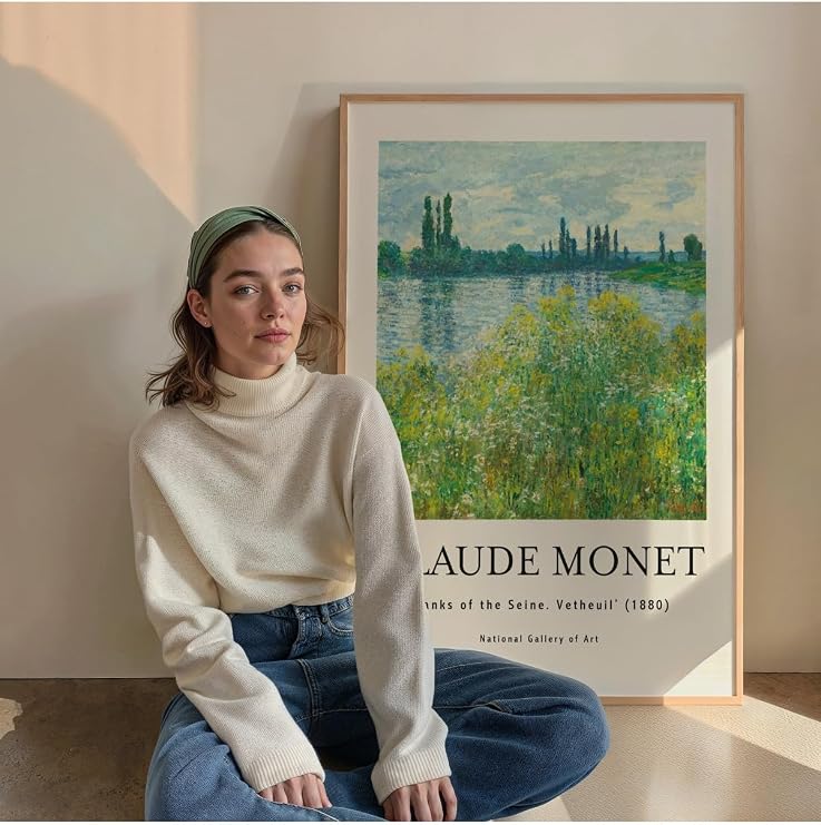 Fark Tanıtım Monet Çerçevesiz Poster, Modern Dekoratif Çerçevesiz Poster, Tablo, Monet-7, 21 x 30