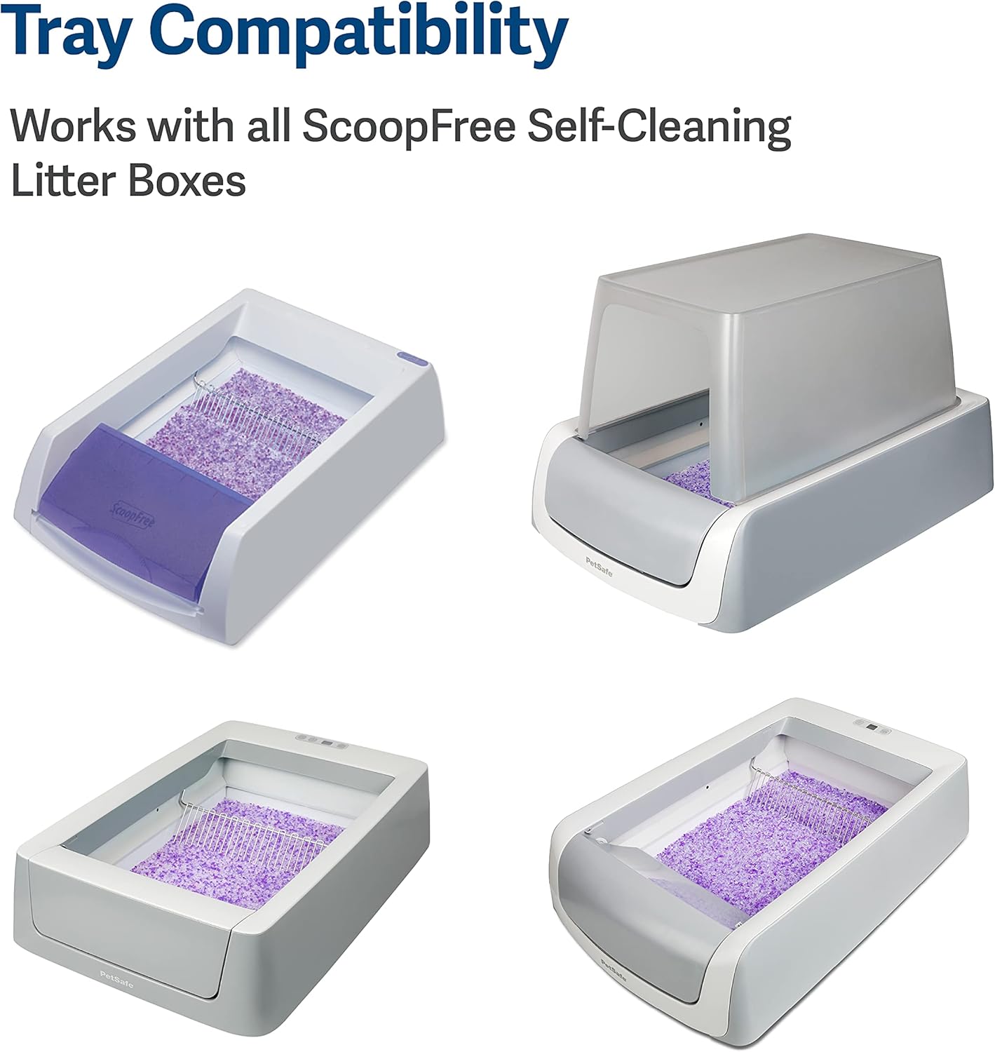 PetSafe ScoopFree Self-Cleaning Cat Litter Box Tray Refills with Lavender Non-Clumping Crystals - Pack of 3 : Pet Supplies