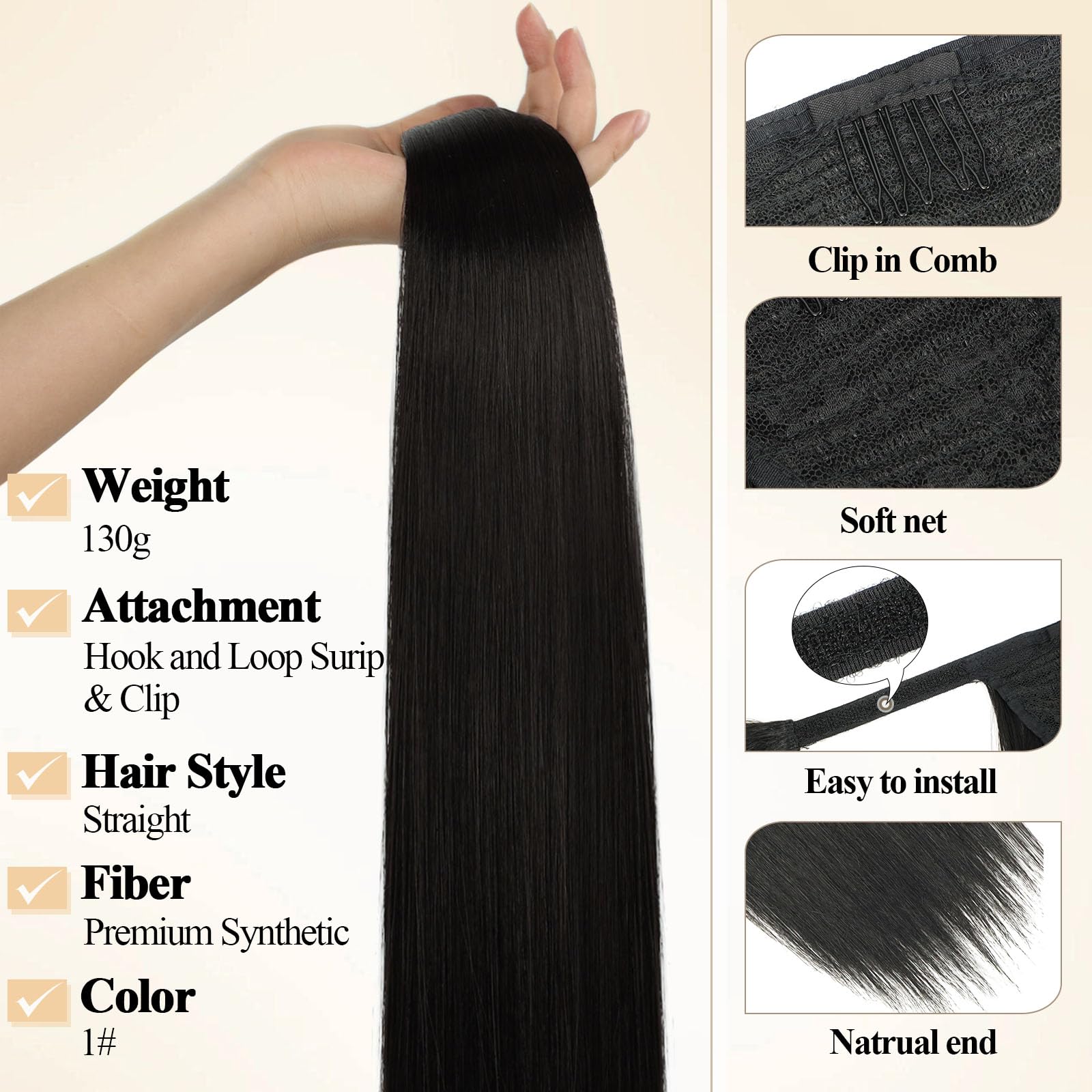 BEAUTY ON LINE Ponytail Extension - Image 2