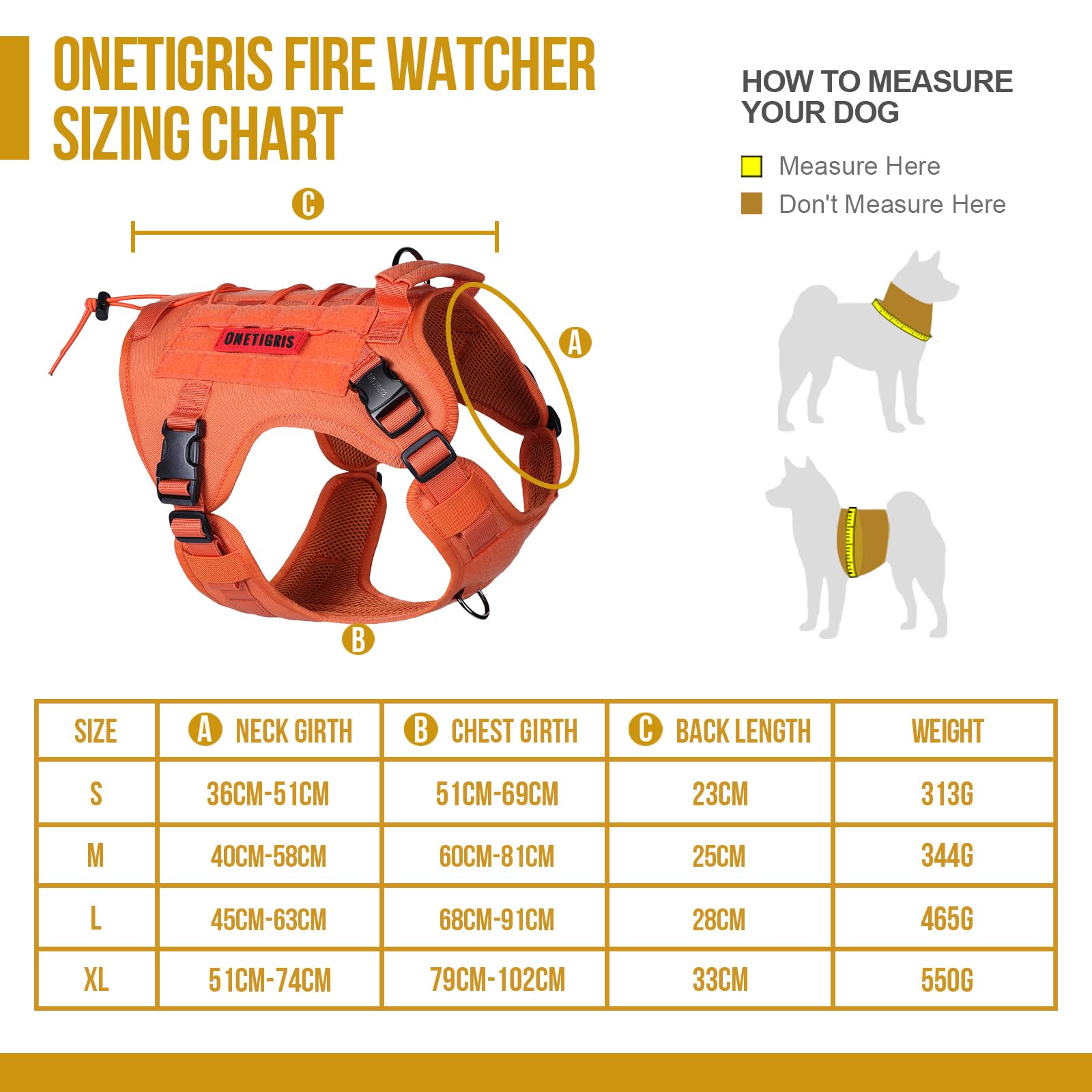 OneTigris Collare con fibbia in metallo per cani