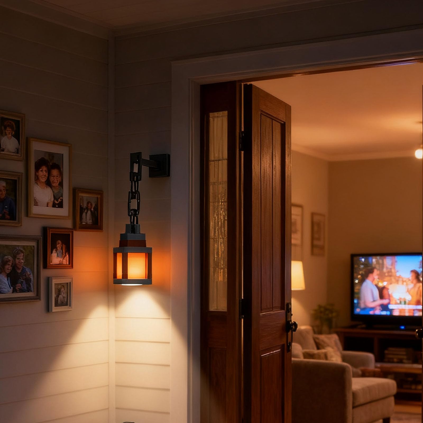 2-in-1 Hangable Handheld Carry Modes LED Pixelated Night Light Lantern 16-Color Mood Lamp with Remote Control Touch Switch — view 6