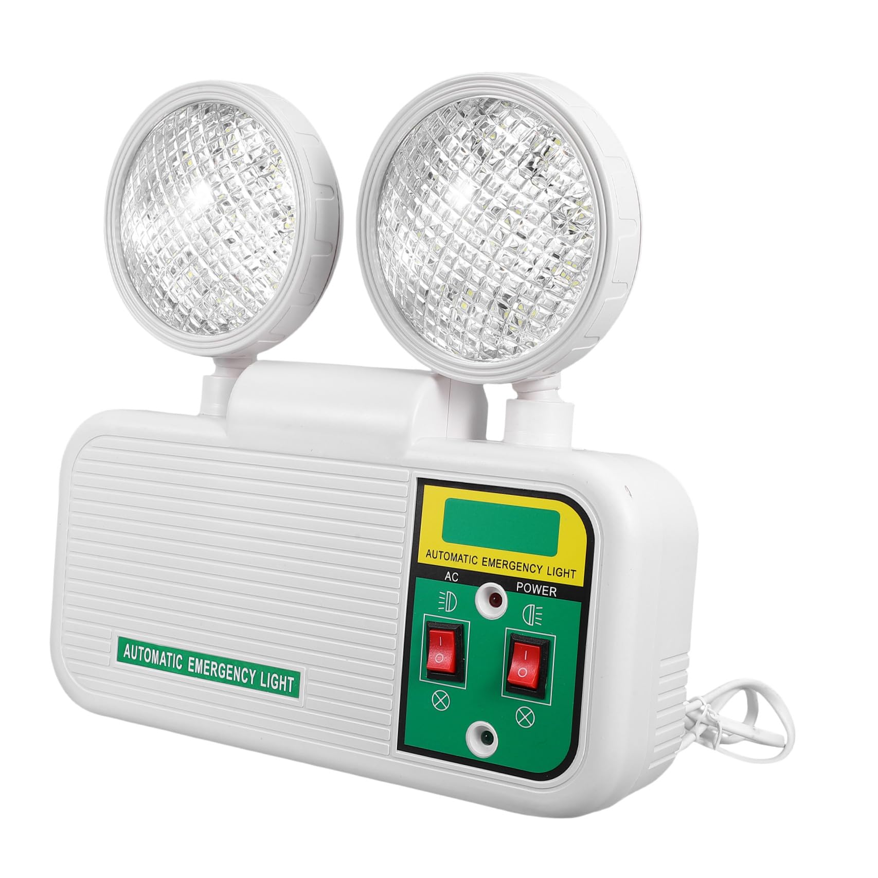 Gatuida Iluminación de Emergencia LED de Doble Cabezal Luz de Emergencia de Montaje Pared Brillante para Pasillos Hoteles Escuelas Recargable
