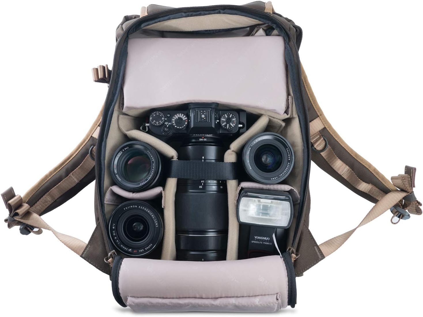 VANGUARD VEO GO42M KG Camera Backpack for Mirrorless/CSC Cameras - Khaki/Green