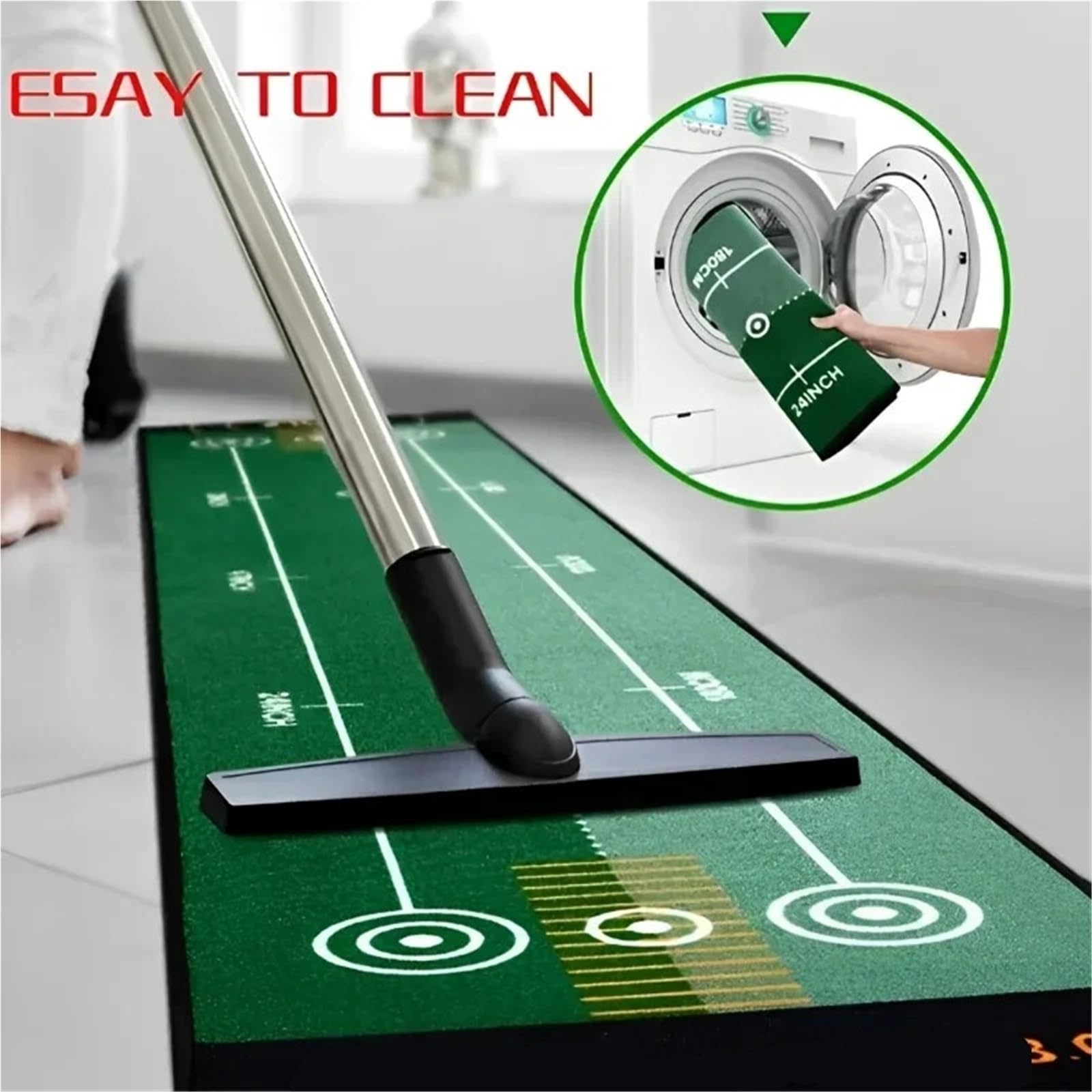 Genérico Compatible con Alfombra de Golf, Alfombrilla de Golf Verde for Interiores y Exteriores, Antideslizante Lavable, 50x300cm
