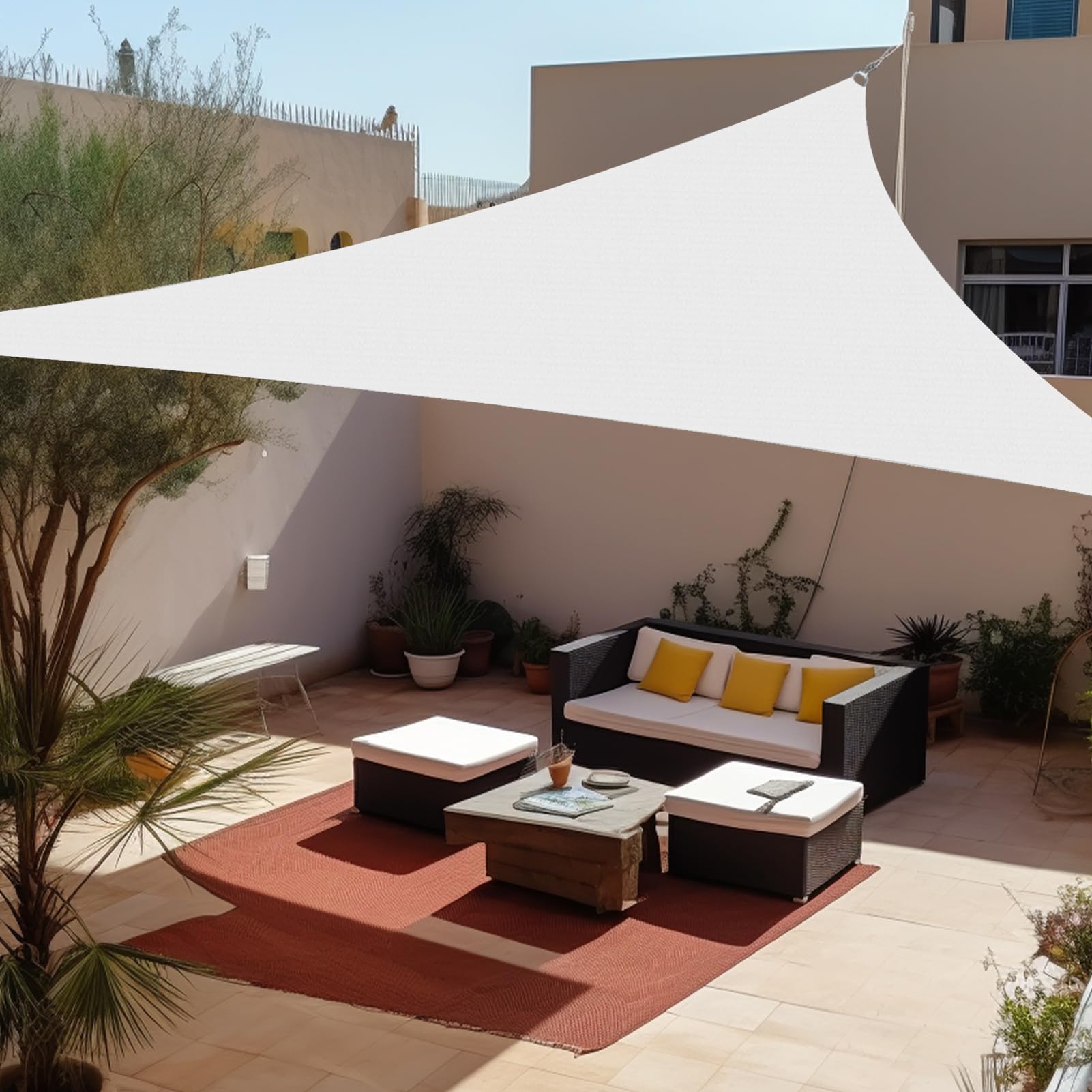 Amazon.com : Shade&Beyond Triangle Sun Shade Sail 8'X8'X10' White