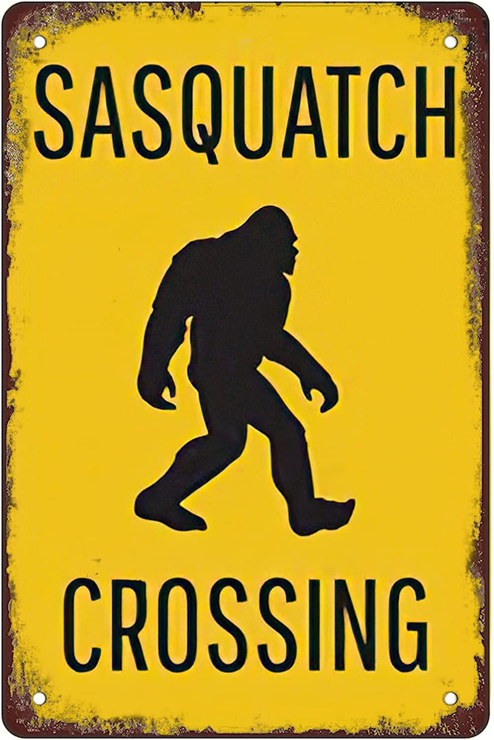Bioprocess Sasquatch Crossing Wall Decor Kitchen Decor Wall Decor Poster Metal Sign 8X12 Inches