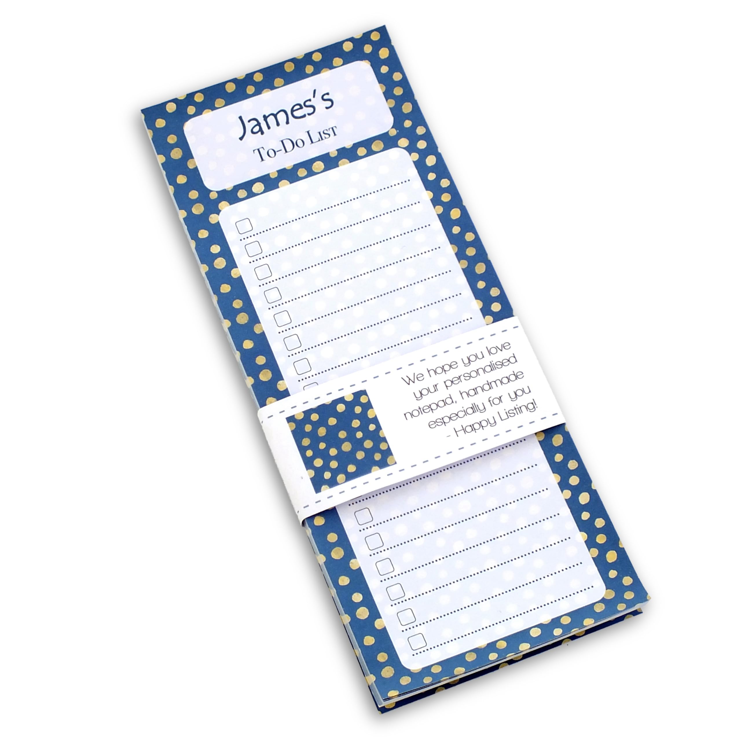 Personalised List Pad To Do / Shopping List Note Pad, Any Heading 40 Pages