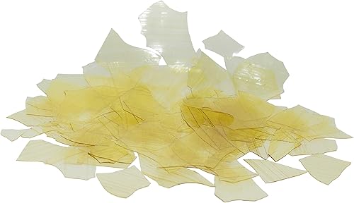 Escamas de goma laca platina desparafinadas. (8 oz o 1/2 libra.)