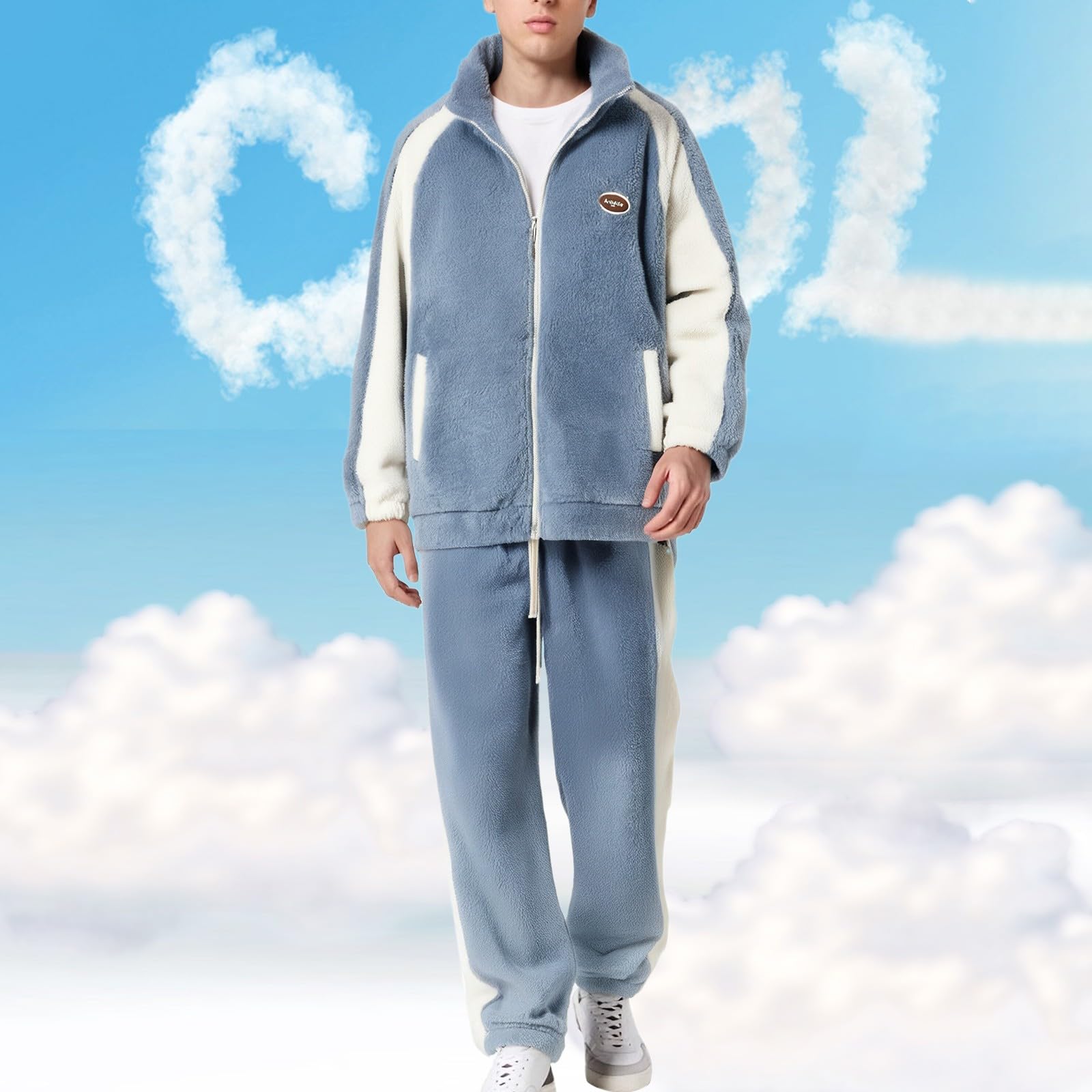 Pijama para hombre largo de invierno de forro polar, pijamas de dos piezas, ropa de casa, traje de dormir de felpa, conjunto de pantalones de dormir de franela suave, ropa de dormir, ropa de