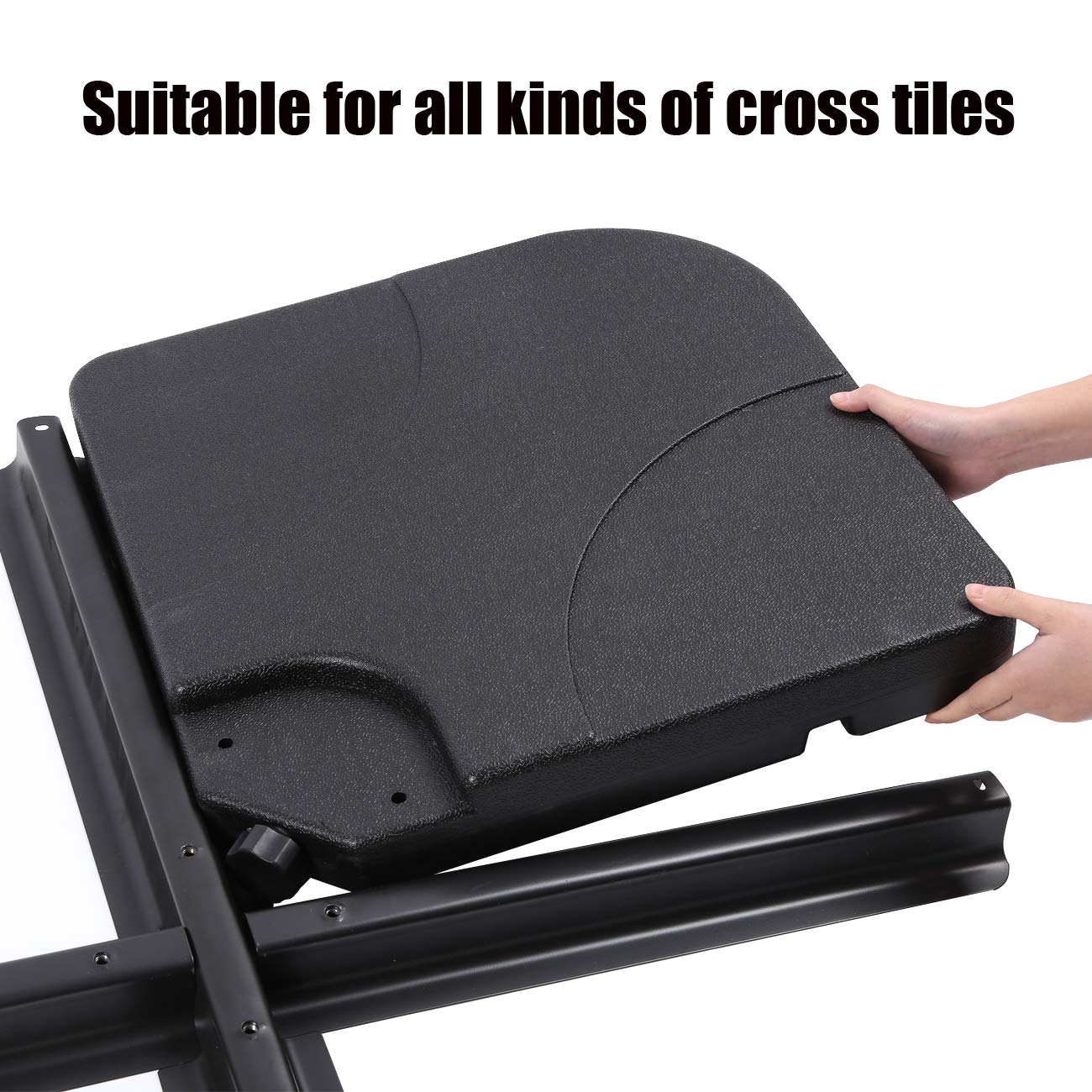 Sunnyglade 4PCS 176LB Square Shaped Water Or Sand Filled Umbrella Base Cantilever Offset Patio Market Umbrella Base Stand with U Locking (Black)