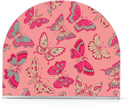 Napkin Holder Butterflies Pattern Napkin Holders for Tables, Clear Acrylic Napkin Holders Cocktail Napkin Holder for Kitchen Restaurant Bar Home disponible en Yaxa Peru
