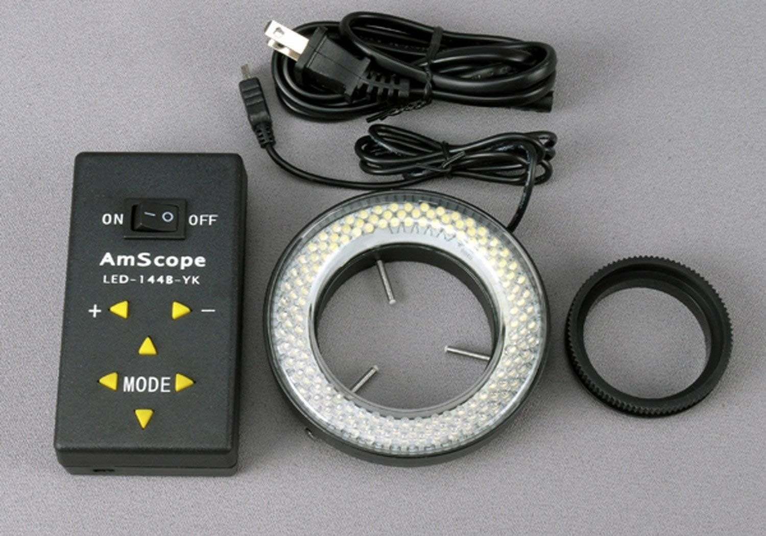 144 Anillo Horno-Zona microscopio LED con Adaptador