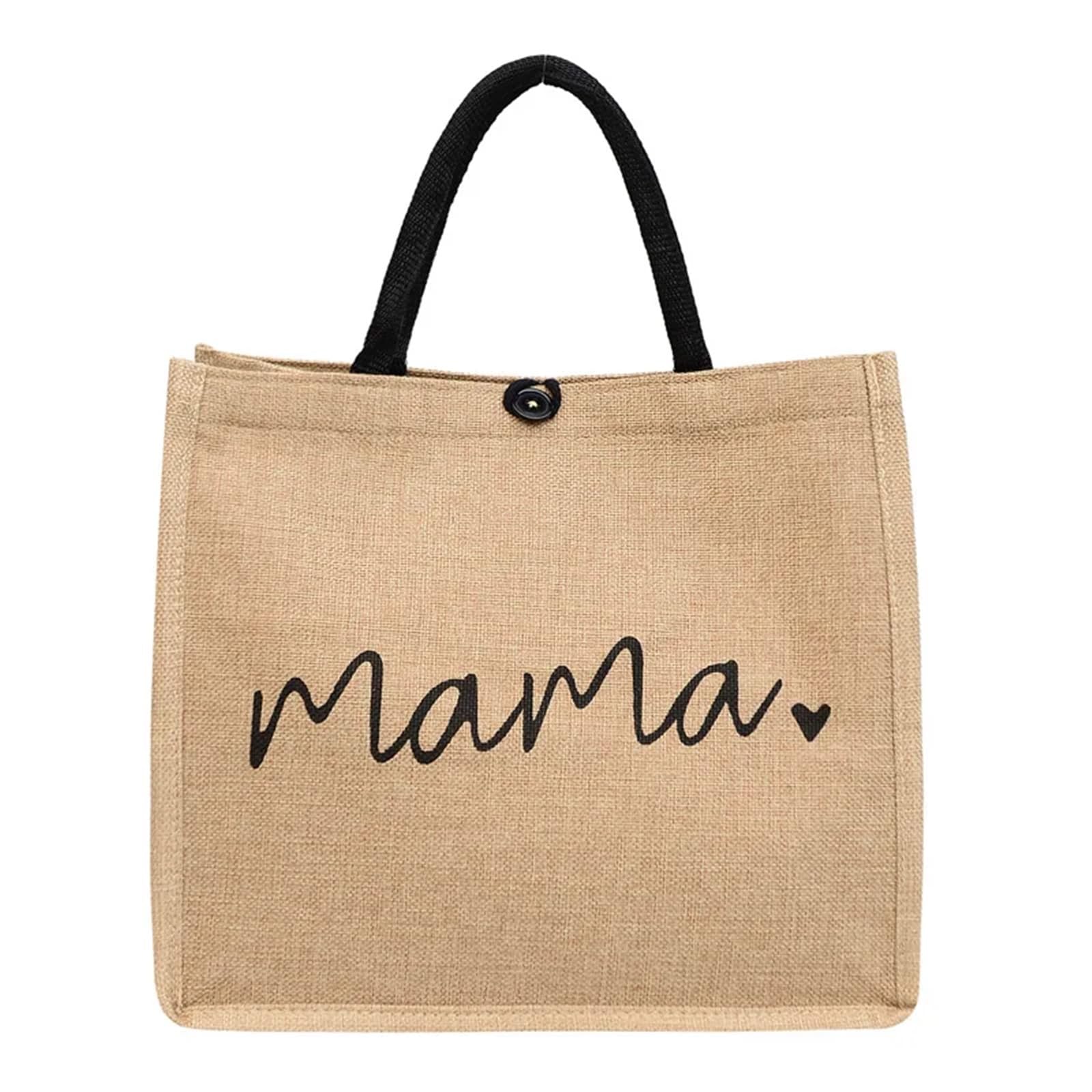Borsa tote in juta, Borsa tote in iuta marrone grande da donna in lino for lo shopping a spalla for affari, lavoro, viaggi