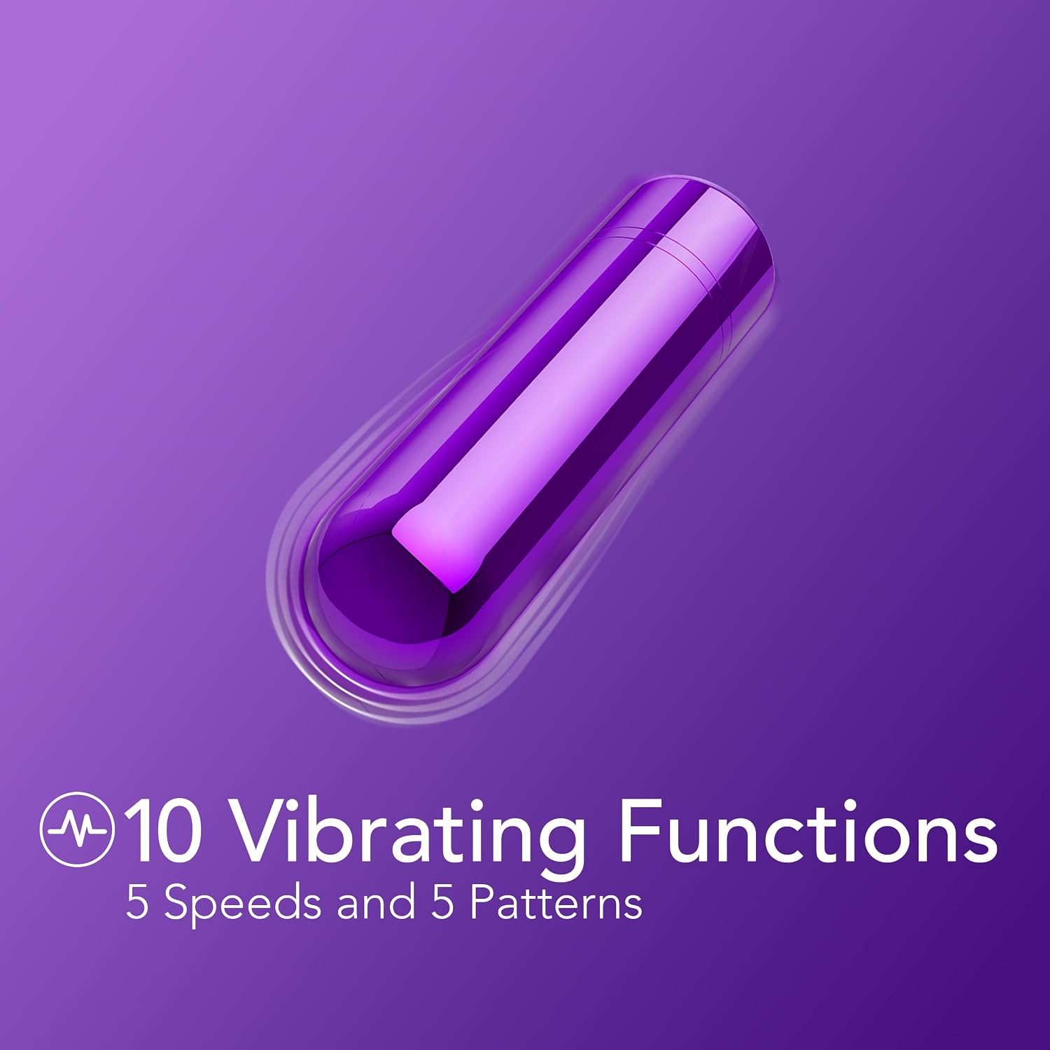 Blush Kool Vibes 2.5" Quiet Vibrator for Female ~ 10 High Performance Vibrations ~ Rechargeable Bullet Vibrator ~ Discreet Pocket-Sized Clitoral Pussy Stimulator ~ Couples Play Luxury Sex Toys ~ Grape