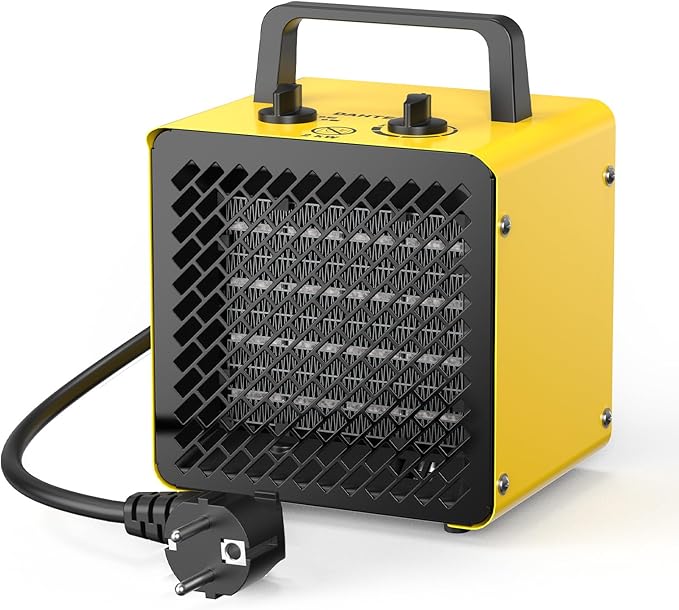 DAHTEC Calefactor Portatil 2000W - Mini Calefactor Aire Caliente - Radiador Electrico - Ceramico Calentamiento Rápido en 3 s - Apto para Hogares, Baños