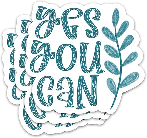 ZURRAM 3 calcomanías motivacionales positivas de 3 pulgadas, vinilo impermeable con citas inspiradoras y alentadoras para laptop, botella de agua,