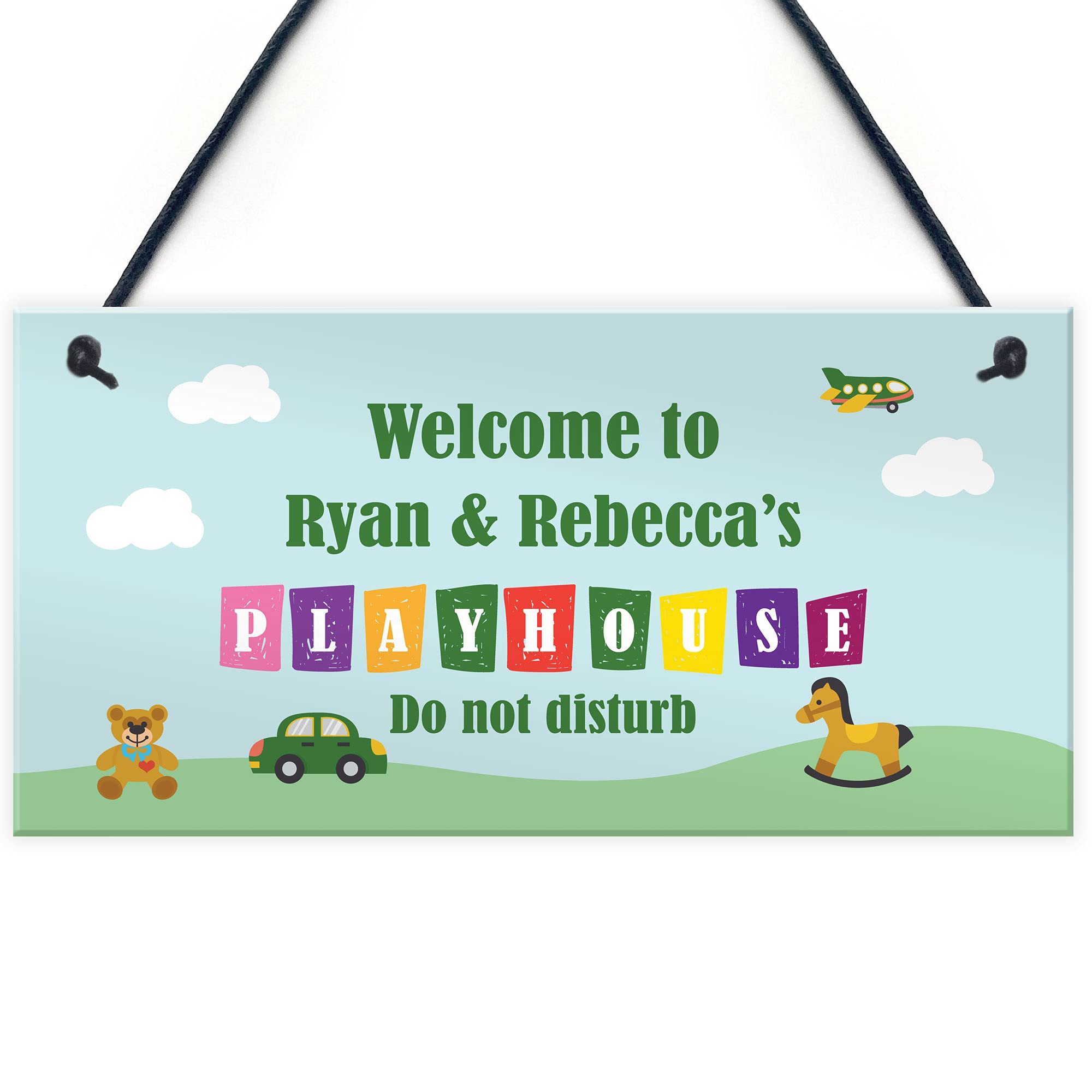 Garden Plaque PERSONALISED Playhouse Sign For Den Room Daughter Son Gift