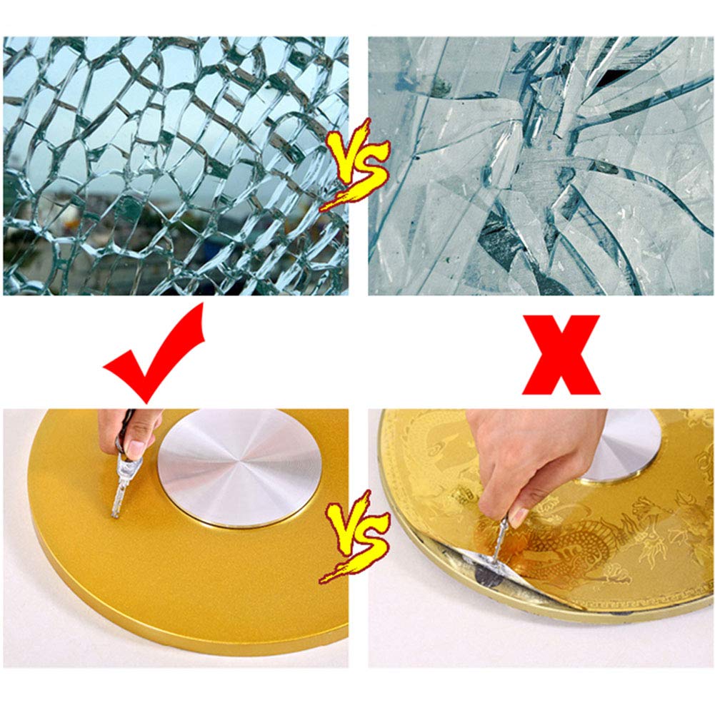 Obrotowa taca obrotowa Lazy Susan o średnicy 70 cm/27,5 cala, płyta ze szkła hartowanego o grubości 10 mm i grube łożysko ze stopu aluminium, elastyczna rotacja, cicha