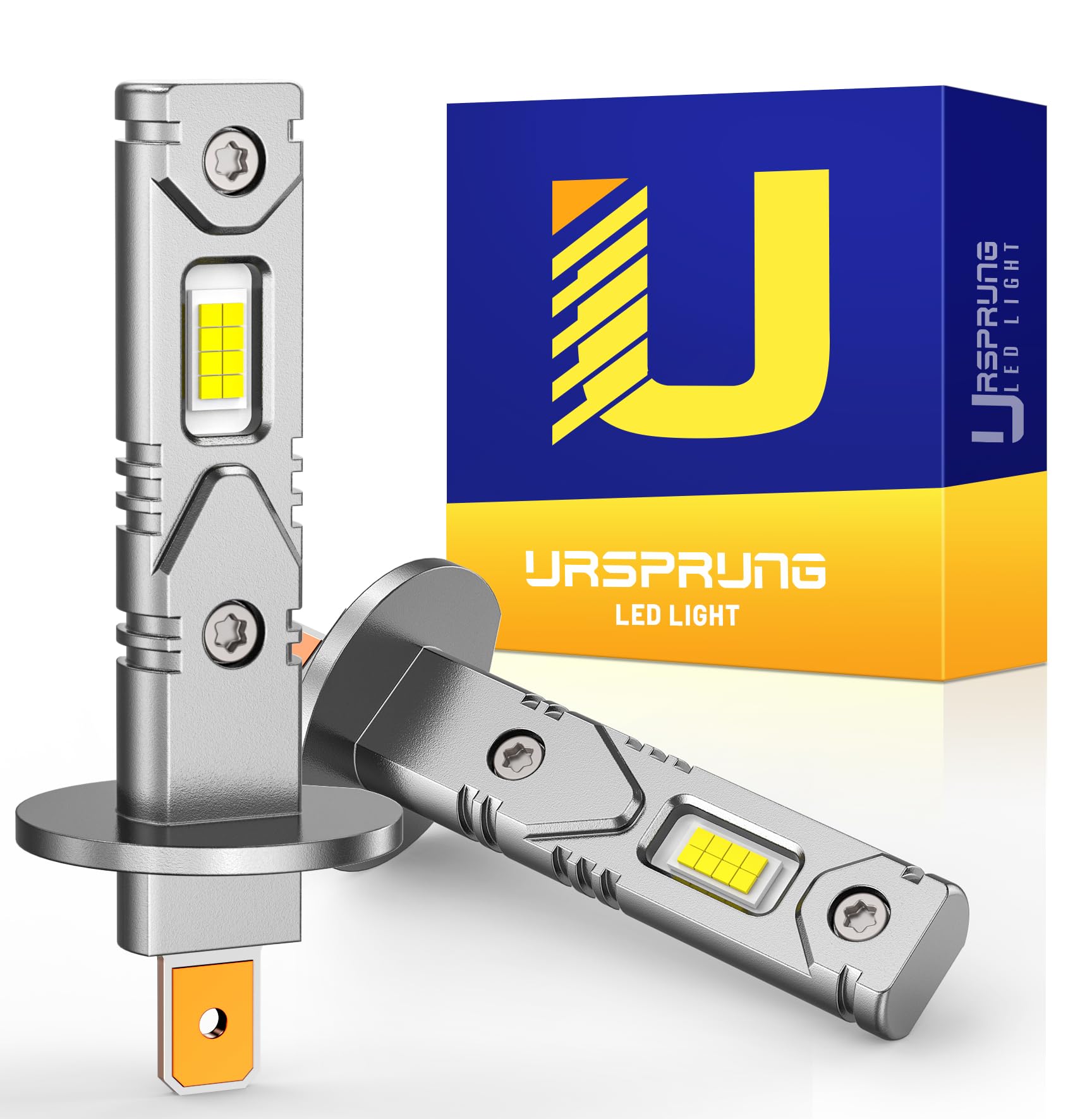 Ursprung 2025 H1 Fog Light Bulb, No Adapter Required, 6500K White 600% Super Bright, Real 1:1 Size Design Plug and Play, Pack of 2