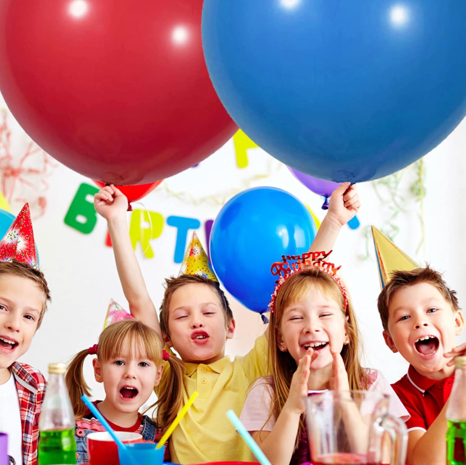 15pcs 24 Inch Balloons Large Assorted Balloons Thick Latex Heavy Duty Balloon Round Big Giant Globos Grandes Huge XXL Jumbo stuffing Colorful Ballons Wedding Birthday Rainbow Party Decorations